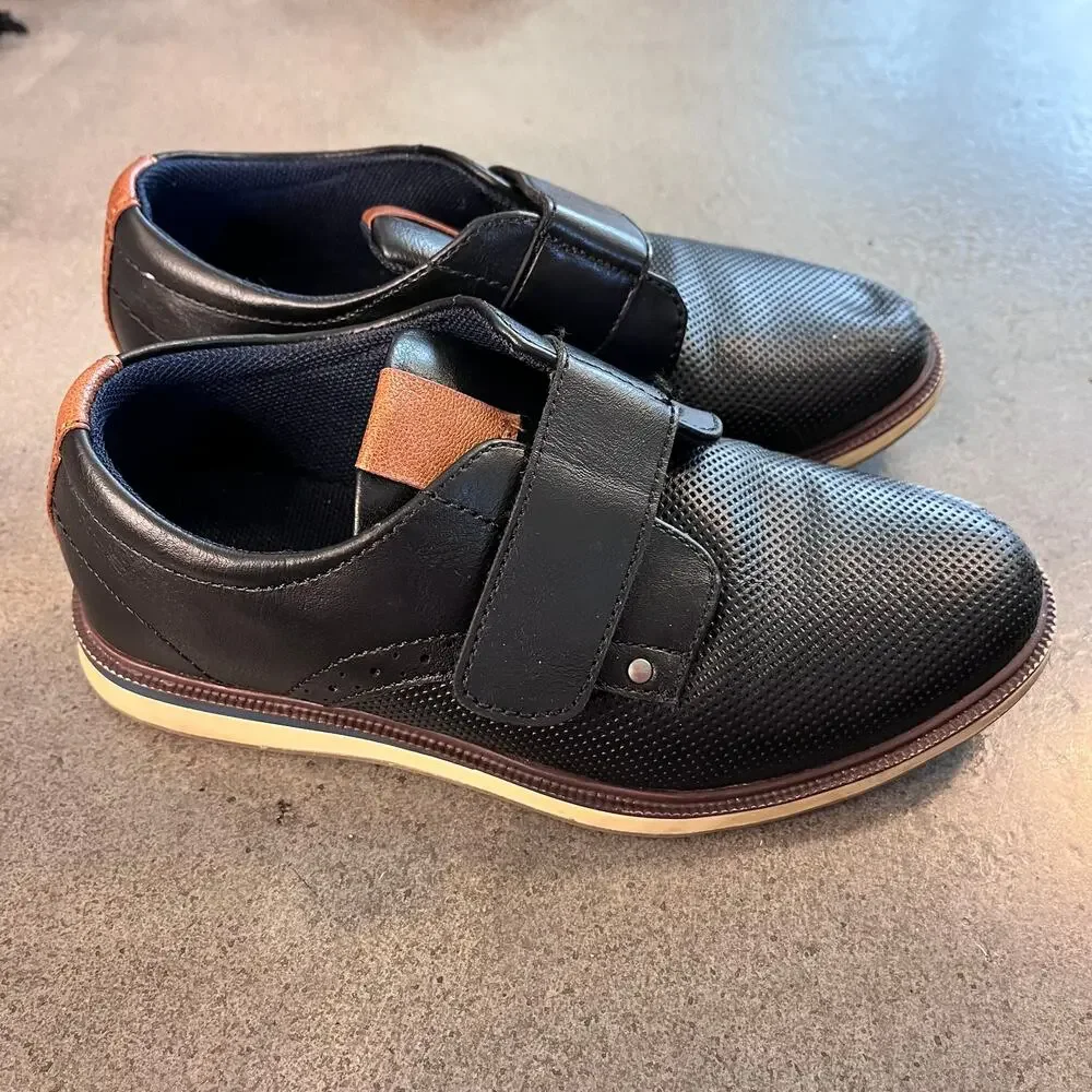 Nordstrom Dorian Dress Shoes Black Youth Boys size 12 formal event church